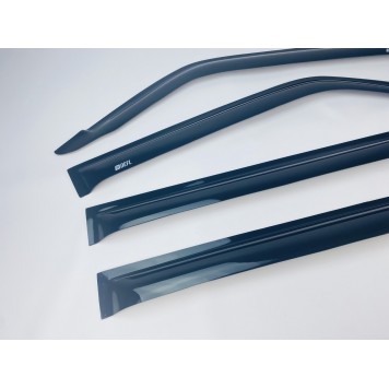 Дефлектори вікон Mitsubishi Pajero III 2000-2006 , 2006+ накладні (DEFL) Q2-4